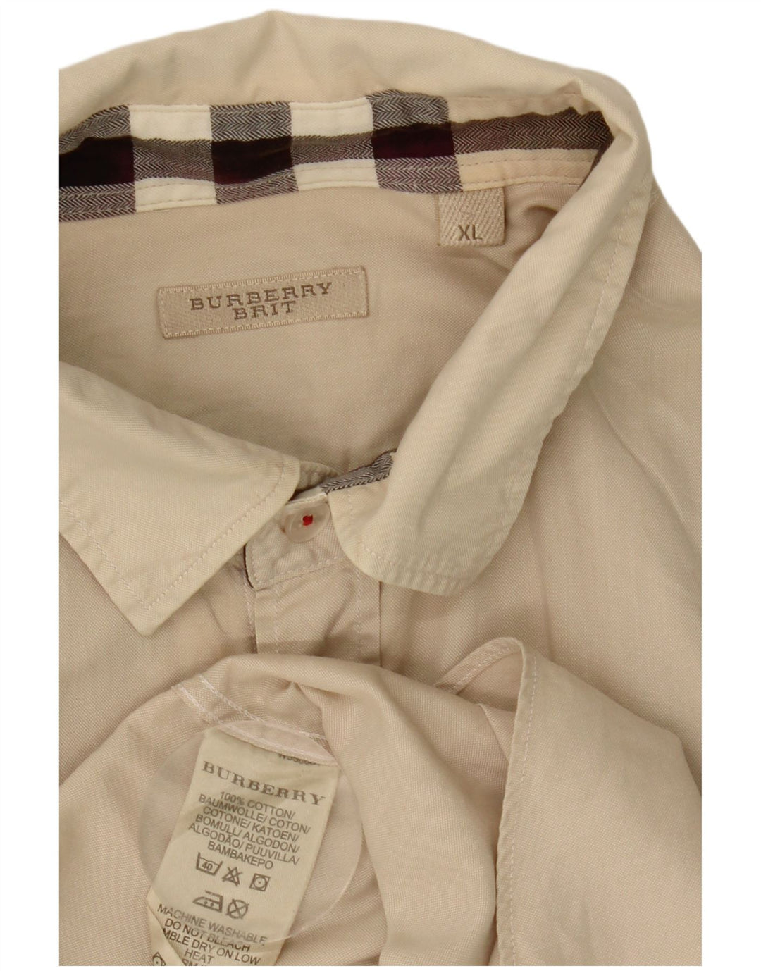 Burberry Herrenhemd XL Beige Baumwolle