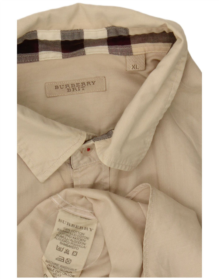Burberry Herrenhemd XL Beige Baumwolle