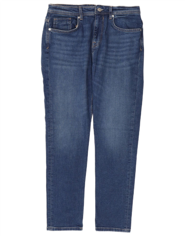 Zara Herren Slim Jeans EU 42 Large W32 L29 Blaue Baumwolle