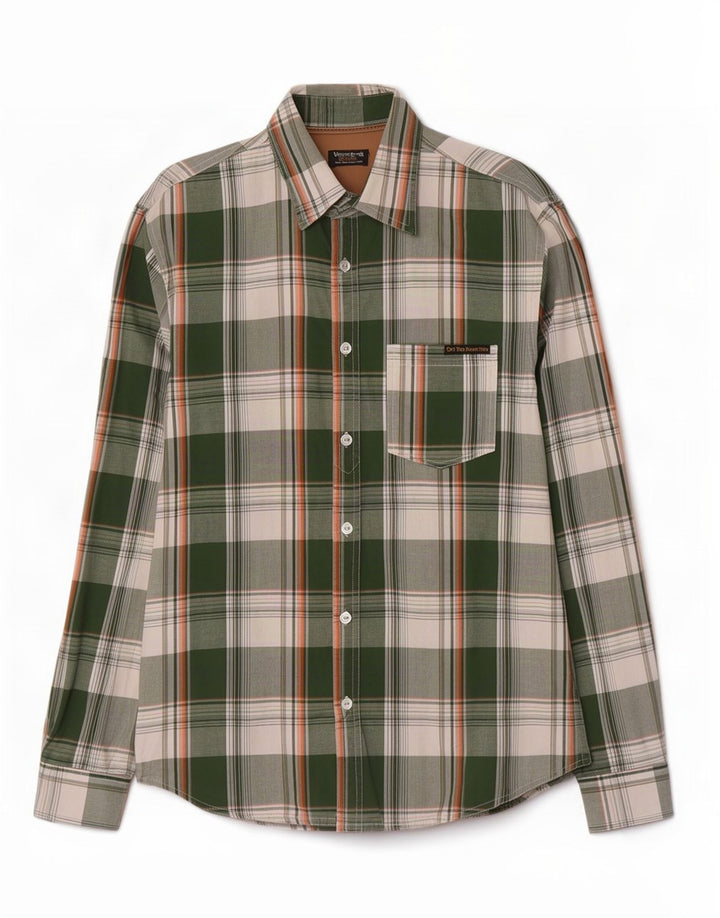 Jack & Jones Herren-Flanellhemd, groß, grün, kariert, Baumwolle