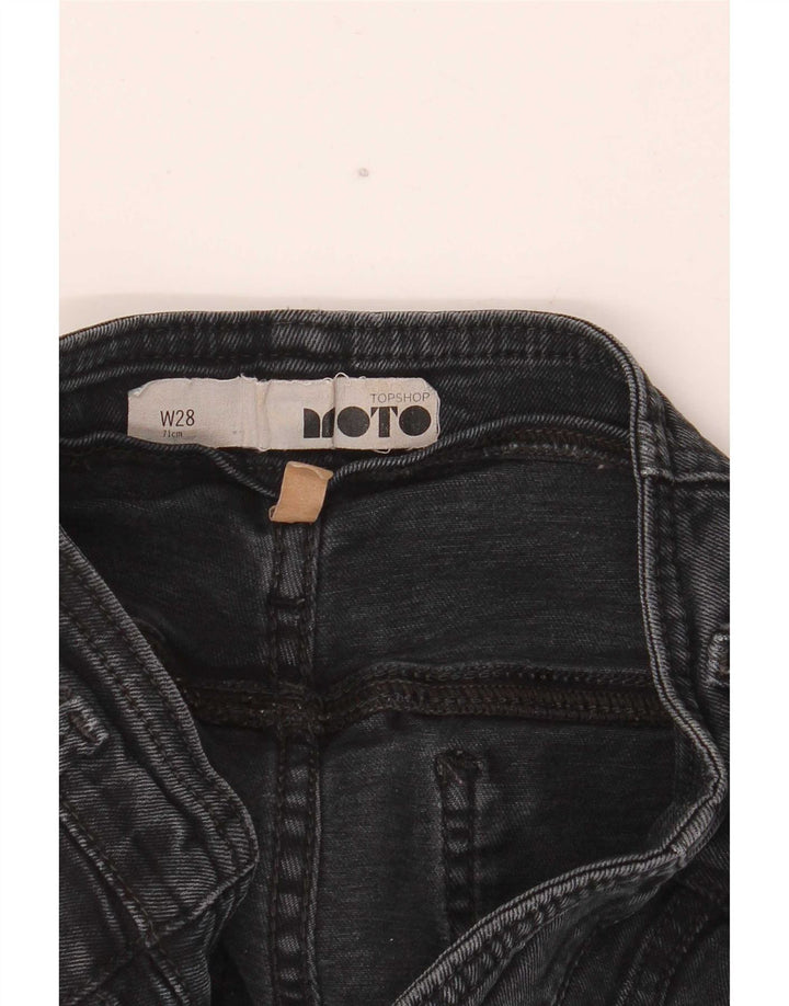 Topshop Damen Moto Denim Shorts Medium W28 Schwarz