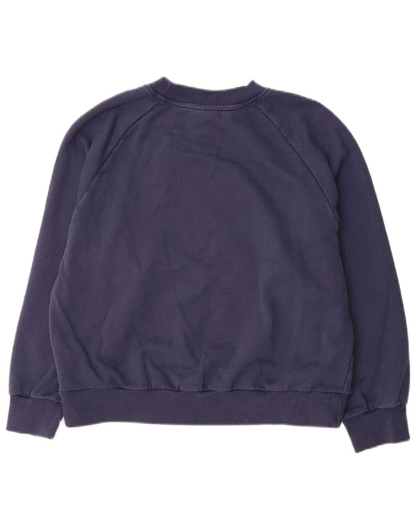 New Balance Grafik-Sweatshirt für Damen, UK 10, Größe S, Marineblau, Baumwolle