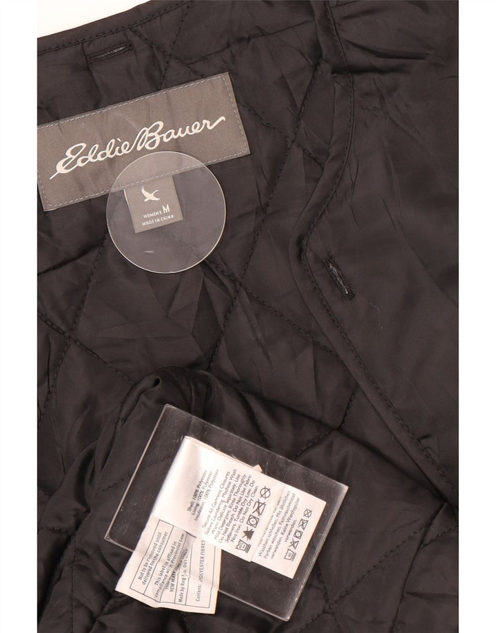 Eddie Bauer Damen Bomberjacke UK 14 Mittelschwarzes Polyester