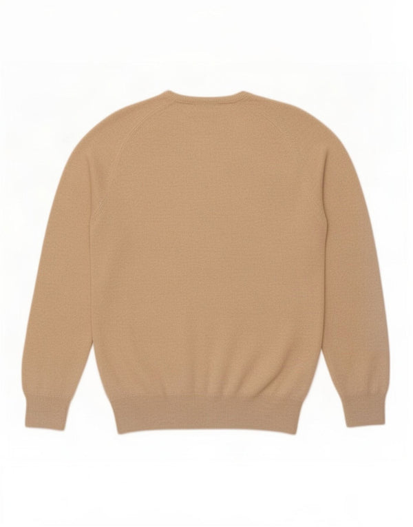 Zara Damen-Pullover mit V-Ausschnitt, groß, Beige