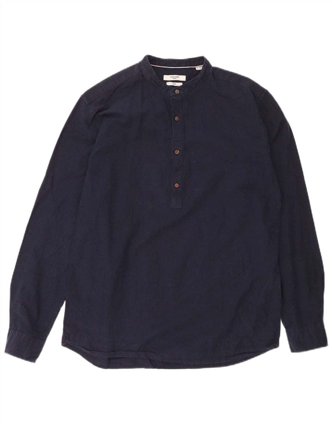 Jack & Jones Herren-Slim-Fit-Pulloverhemd, groß, marineblau, Baumwolle