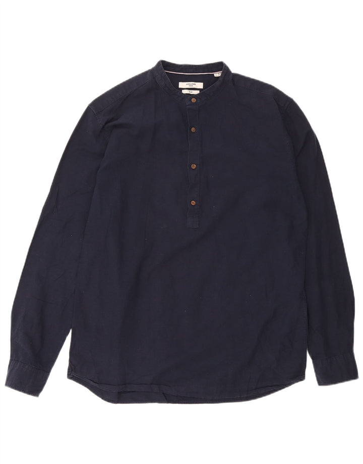 Jack & Jones Herren-Slim-Fit-Pulloverhemd, groß, marineblau, Baumwolle