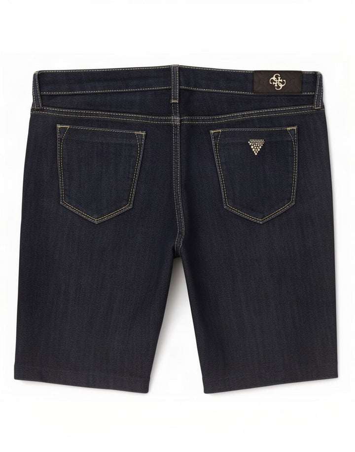 Guess Damen-Jeansshorts W31, mittelmarineblaue Baumwolle