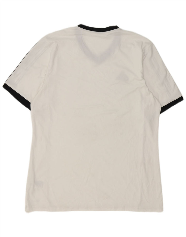 Adidas Herren Climalite T-Shirt Top Large Weiß Polyester
