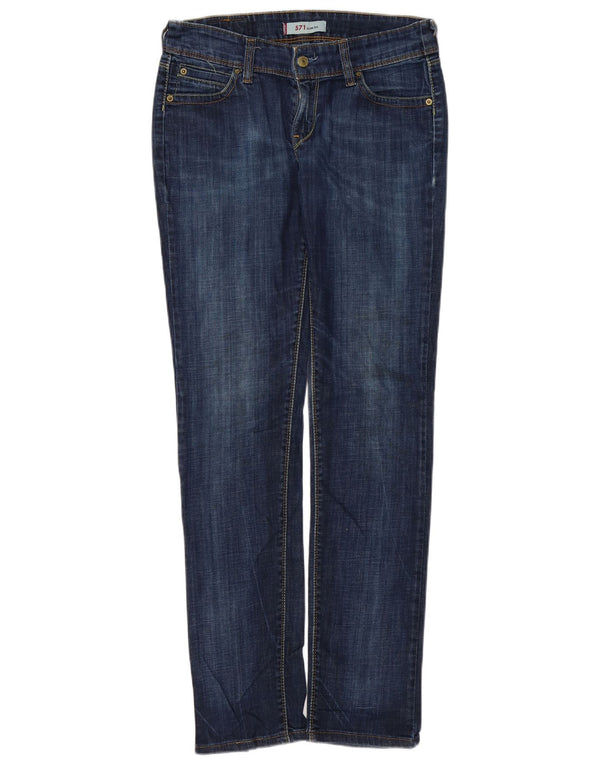 LEVI'S Damen 571 Slim Jeans W30 L34 Marineblaue Baumwolle