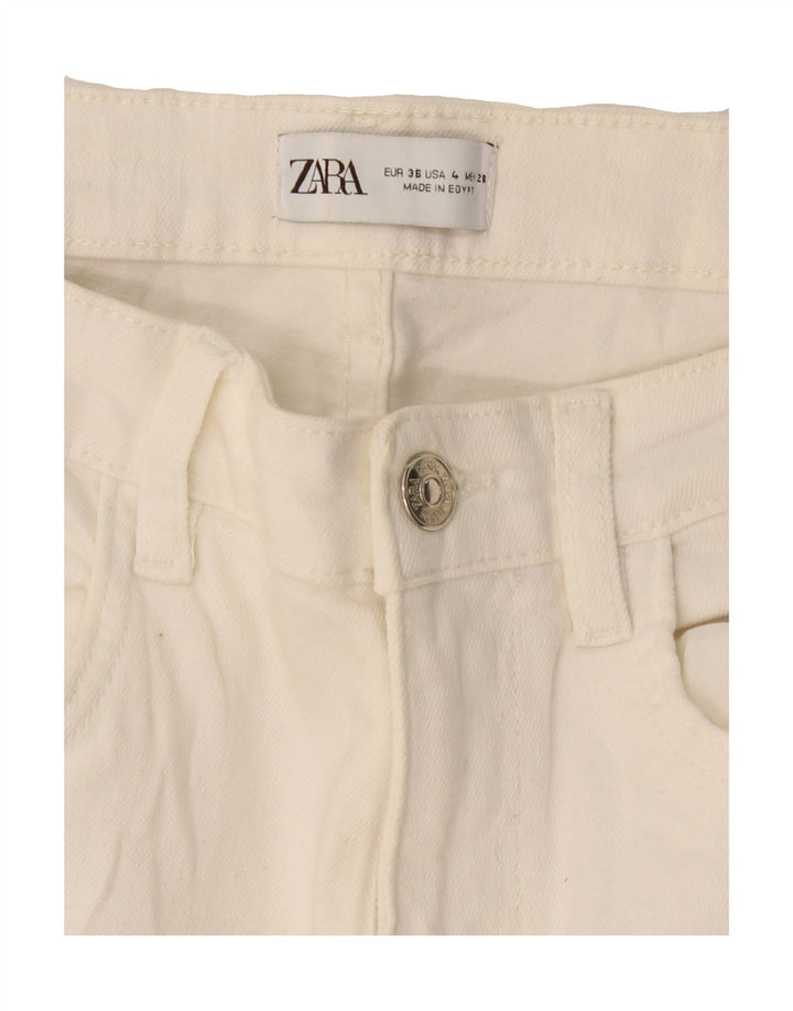ZARA Womens Straight Jeans EU 36 XS W26 L27 White Vintage Zara and Second-Hand Zara from Messina Hembry 