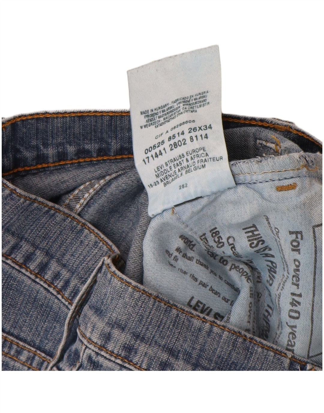 Levi's Schlagjeans für Damen, W26, L34, blaue Baumwolle