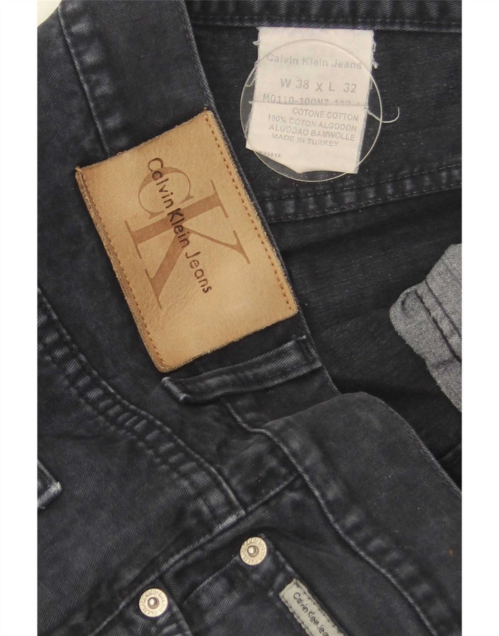Calvin Klein Herren Straight Jeans W38 L32 Marineblau Baumwolle