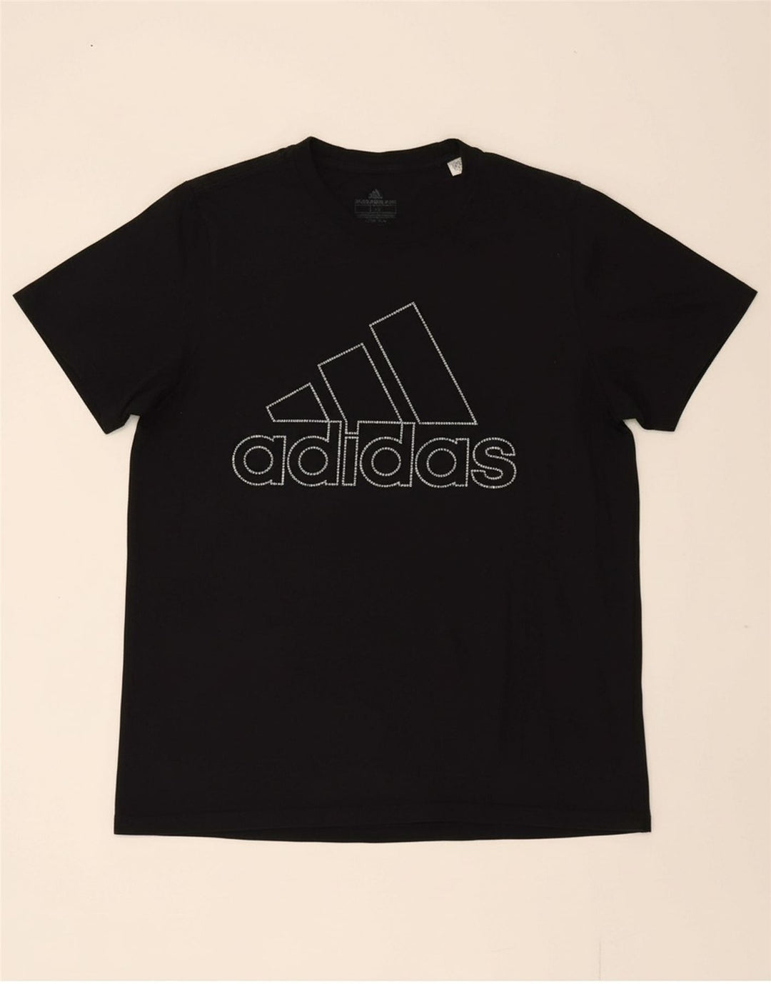 ADIDAS Mens Graphic T-Shirt Top Large Black Cotton