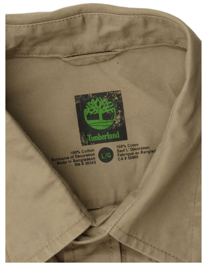 TIMBERLAND Herren-Grafikhemd, große Khaki-Baumwolle
