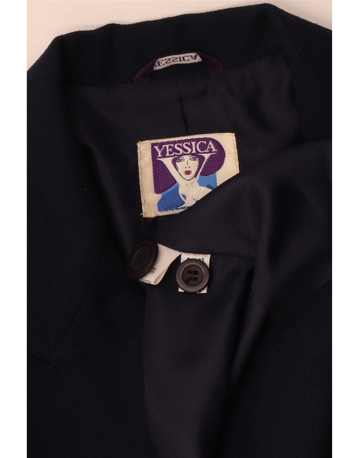 Yessica Damen-Blazerjacke mit 1 Knopf, EU 42, groß, marineblau, Polyester