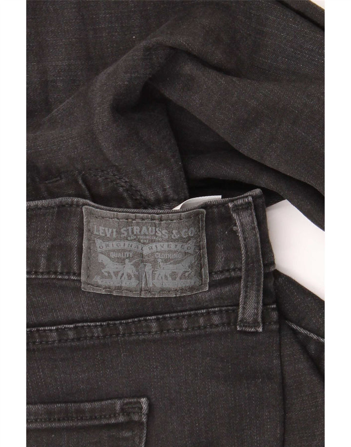 Levi's Damen 314 Shaping Straight Jeans W32 L30 Schwarze Baumwolle