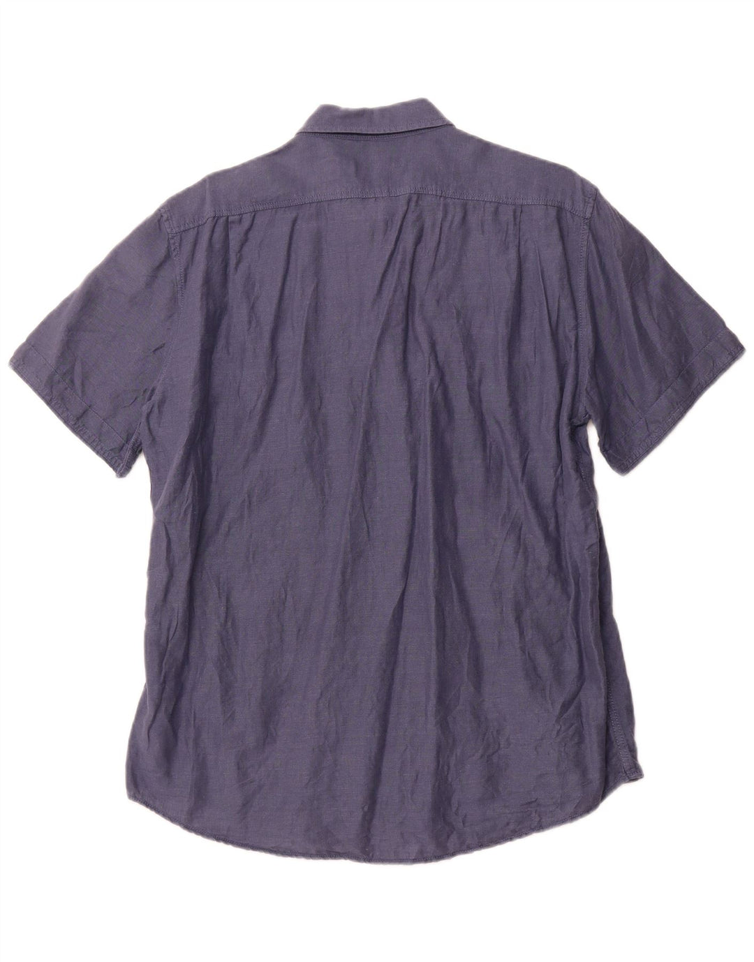 VINTAGE Herren-Militär-Kurzarmhemd, groß, Marineblau
