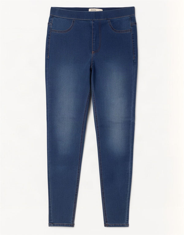 Marks & Spencer Damen Jegging-Jeans UK 8 Small W27 L27 Blaue Baumwolle