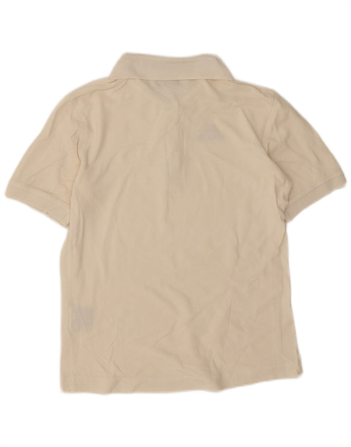 Kappa Damen Poloshirt UK 14 Medium Off White Cotton