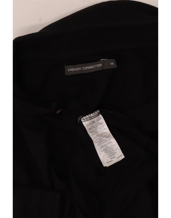 French Connection Herren-Poloshirt aus mittelschwarzer Baumwolle