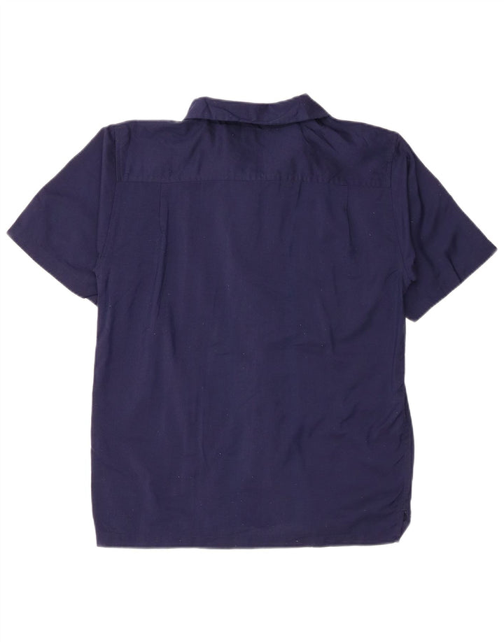 Mossimo Kurzarmhemd für Jungen, 14–15 Jahre, Größe L, Marineblau gestreift