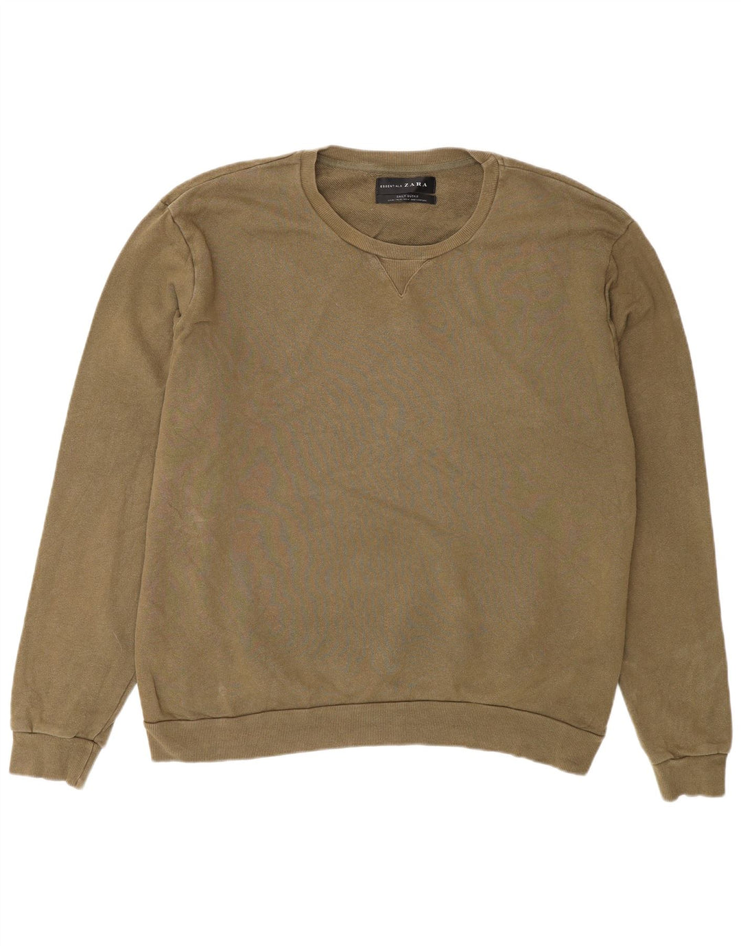 Zara Herren Sweatshirt Pullover 2XL Khaki Baumwolle