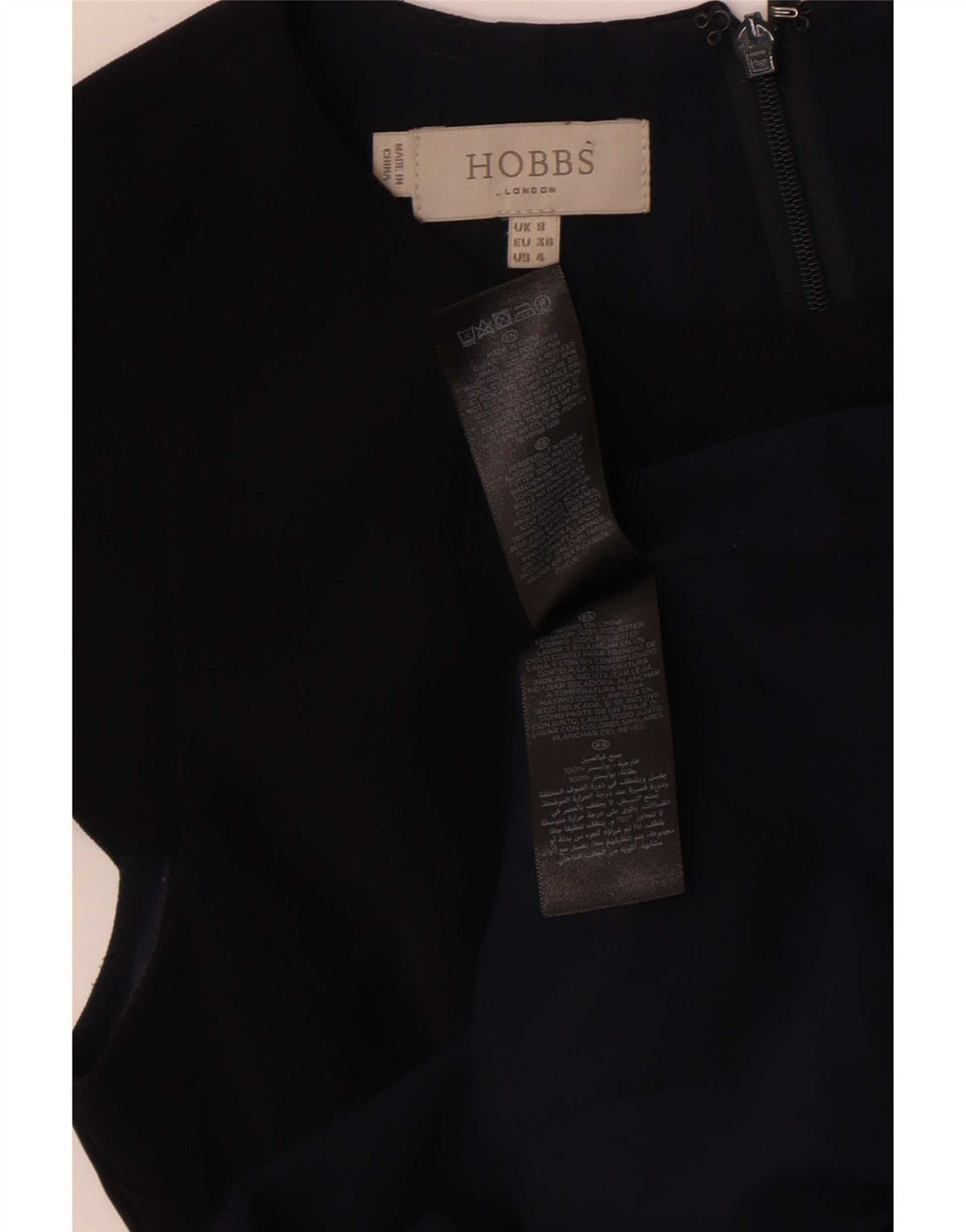Hobbs Damen Etuikleid UK 8 Small Schwarz Polyester