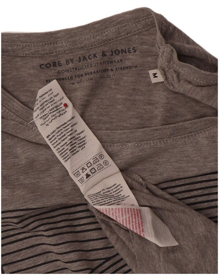 Jack & Jones Herren-T-Shirt mit Grafik, mittelgraue Baumwolle