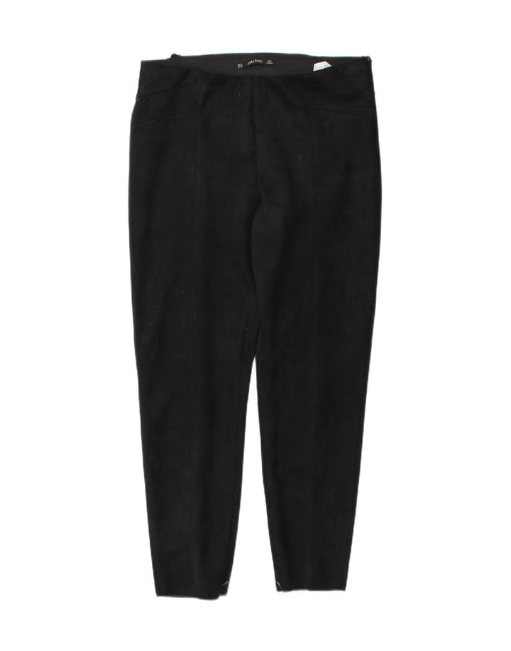 ZARA Womens Tracksuit Trousers UK 18 XL Black Polyester Vintage Zara and Second-Hand Zara from Messina Hembry 
