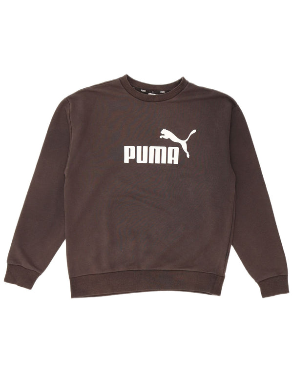 PUMA Damen Übergroßer Grafik-Sweatshirt-Pullover UK 10 Small Schwarz