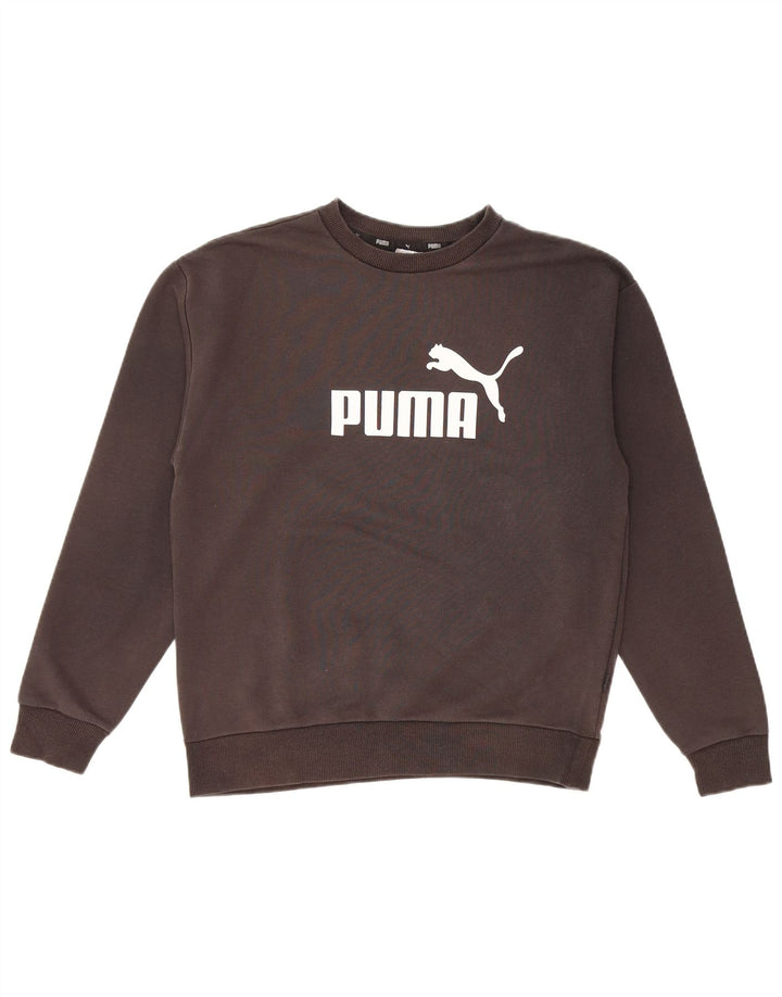 PUMA Damen Übergroßer Grafik-Sweatshirt-Pullover UK 10 Small Schwarz