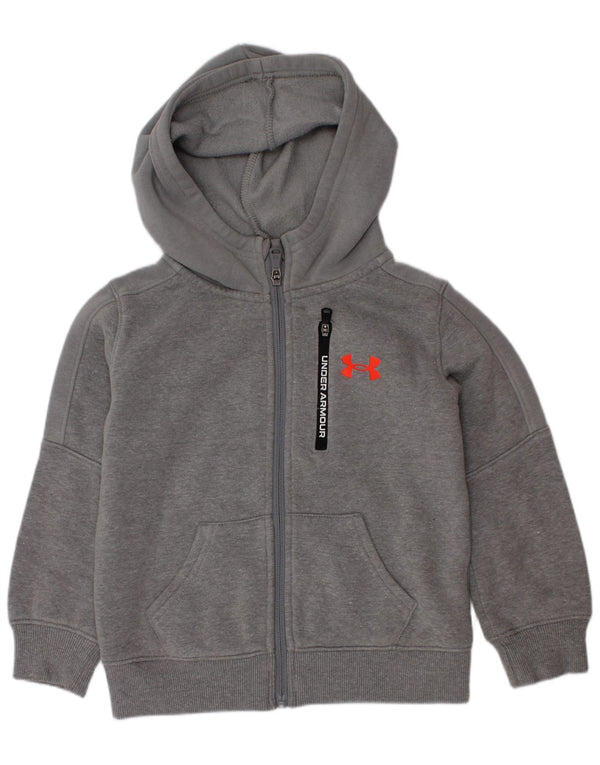 UNDER ARMOUR Jungen-Kapuzenpullover mit Reißverschluss, 3–4 Jahre, Grau