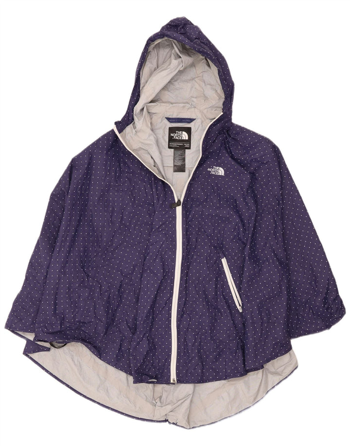 The North Face Damen Poncho-Regenjacke mit Kapuze, Einheitsgröße, Marineblau gepunktet