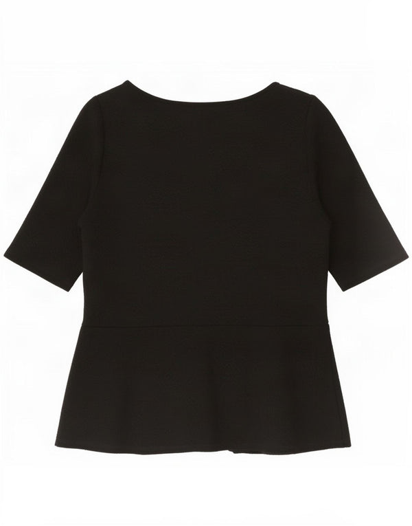 Marks & Spencer Damen Bluse Top UK 10 Small Schwarz Polyester