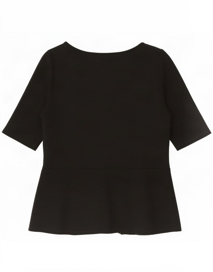 Marks & Spencer Damen Bluse Top UK 10 Small Schwarz Polyester