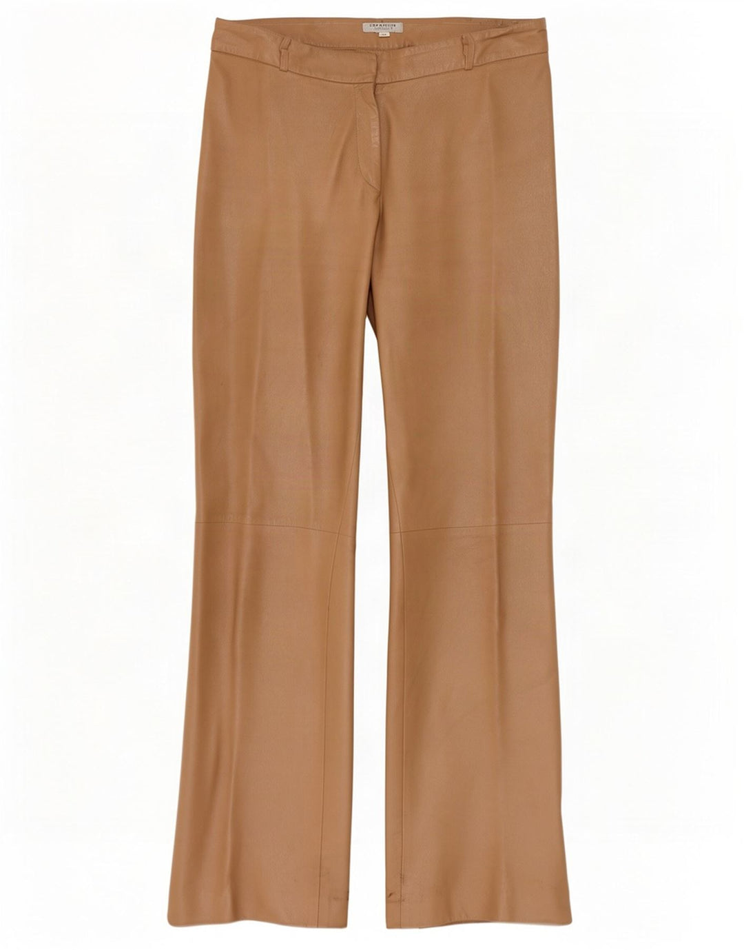 Conbipel Damen Bootcut-Lederhose IT 46 Large W34 L32 Beige