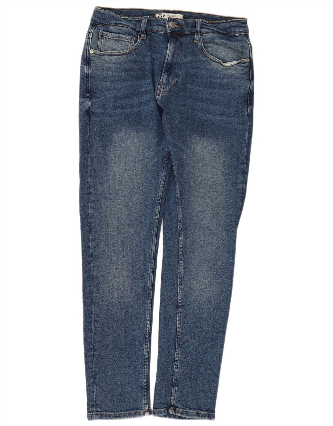 Zara Herren Slim Jeans EU 42 Large W32 L31 Blaue Baumwolle