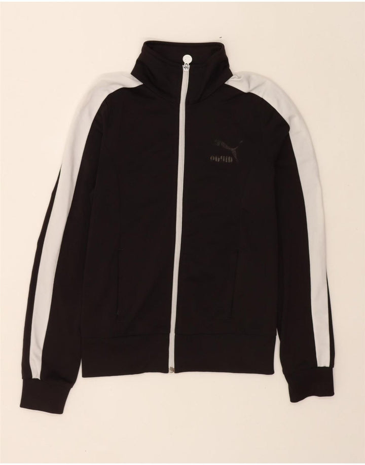 PUMA Womens Tracksuit Top Jacket UK 10 Small Black Colourblock Polyester Vintage Puma and Second-Hand Puma from Messina Hembry 