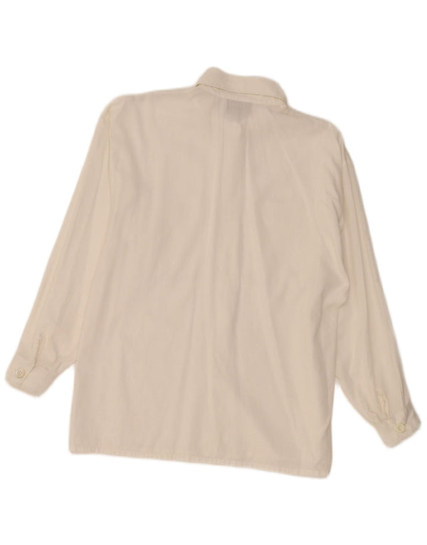 Pancaldi & B Womens Shirt UK 14 Large White Floral