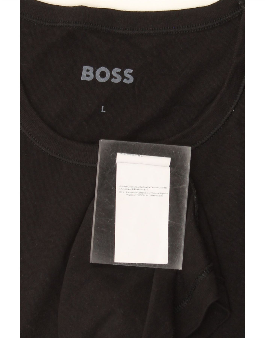 Hugo Boss Herren T-Shirt Top Large Schwarz Baumwolle