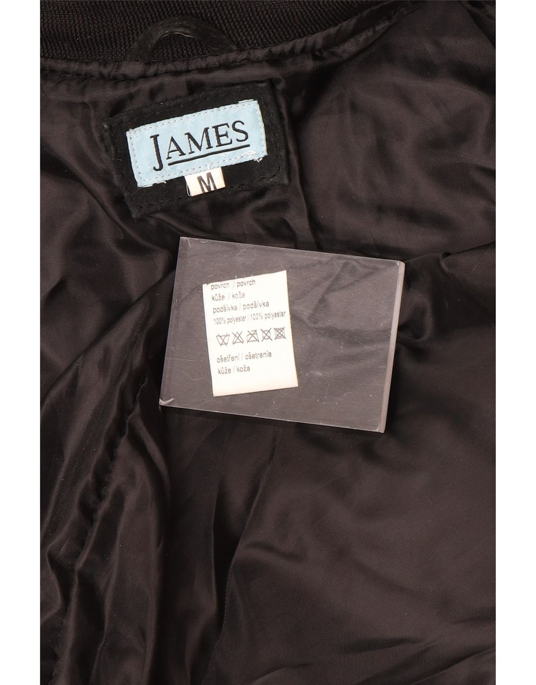 VINTAGE Herren Wildleder Bomberjacke UK 38 Mittelschwarzes Leder