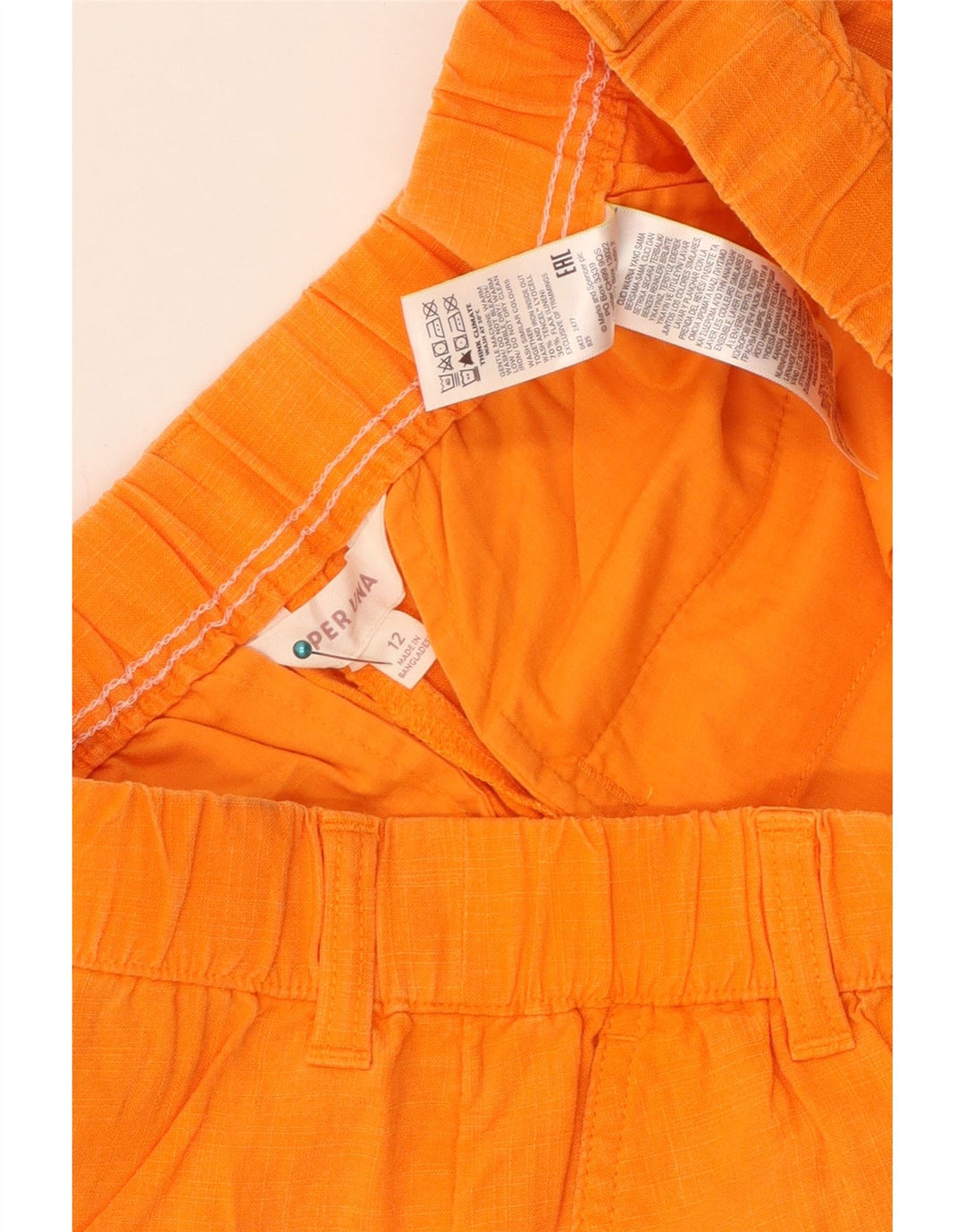 MARKS & SPENCER Damen Per Una Chino Shorts UK 12 Medium W32 Orange