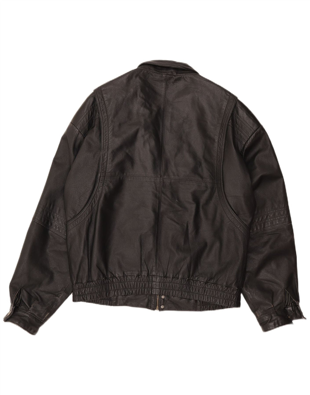 C & A Herren Lederjacke EU 54 2XL Schwarzes Leder