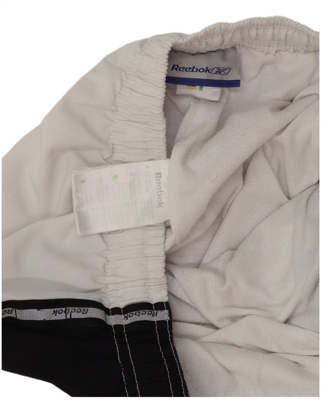 Reebok Herren-Trainingshose mit Grafik, mittelweißes Farbblock-Polyester