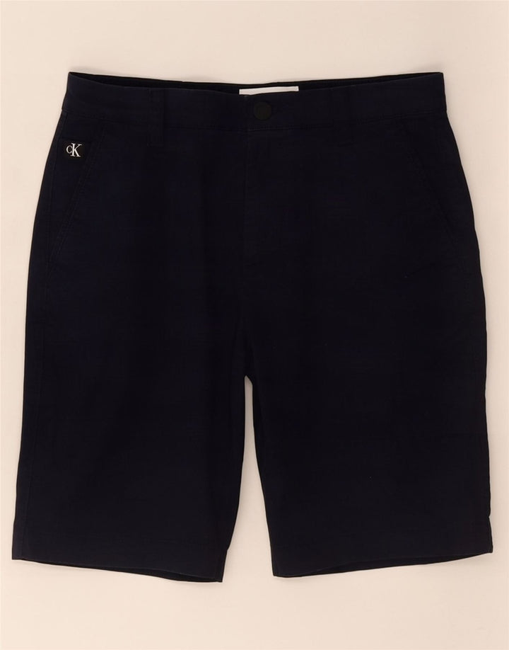 Calvin Klein Herren Chino-Shorts, Größe S, W30, Marineblau, Baumwolle