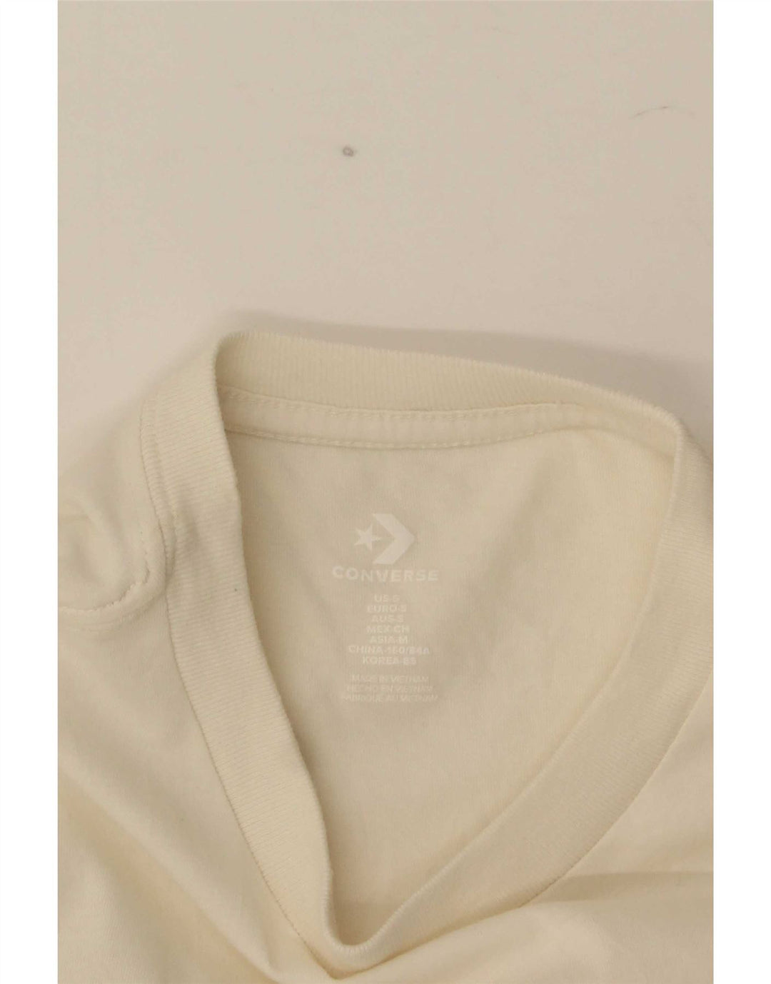 Converse Damen Grafik T-Shirt Top UK 8 Small Weiß