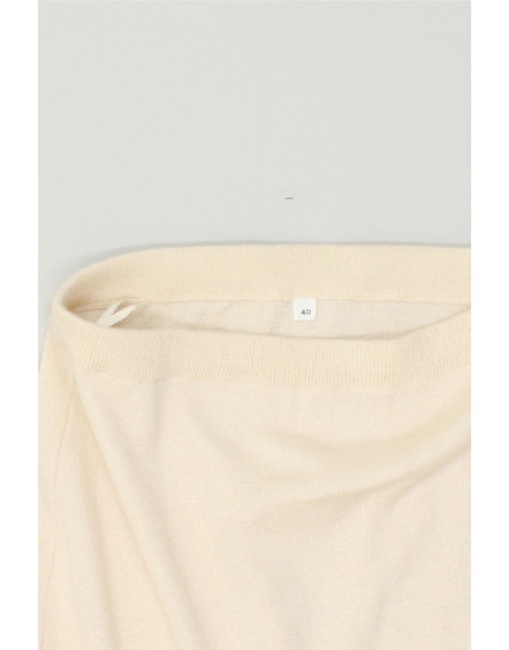 VINTAGE Womens Straight Skirt EU 40 Medium W28 Off White Acrylic | Vintage Vintage | Thrift | Second-Hand Vintage | Used Clothing | Messina Hembry 