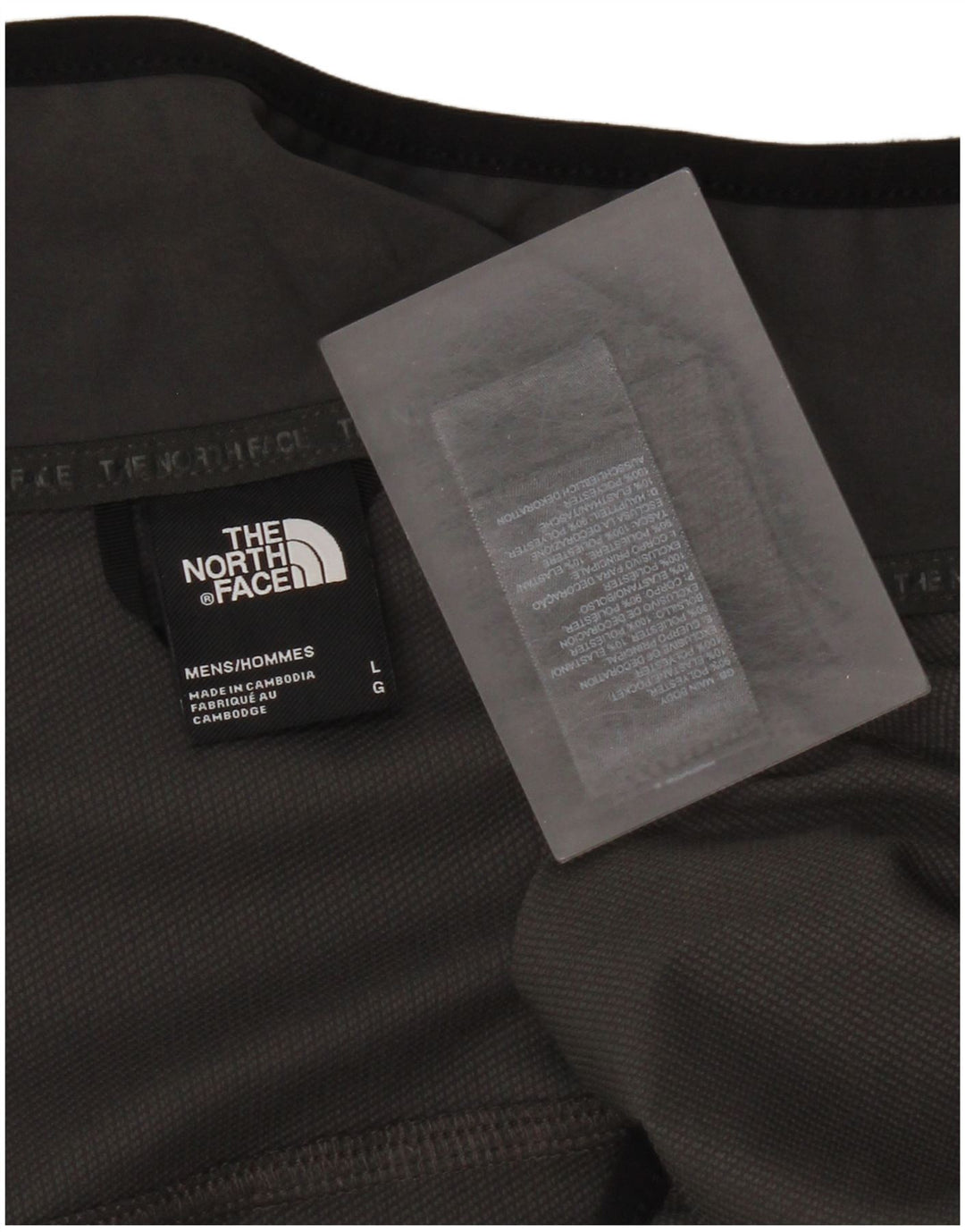 The North Face Herren-Trainingsanzug, ärmellos, Jacke, Größe L, Grau, Polyester