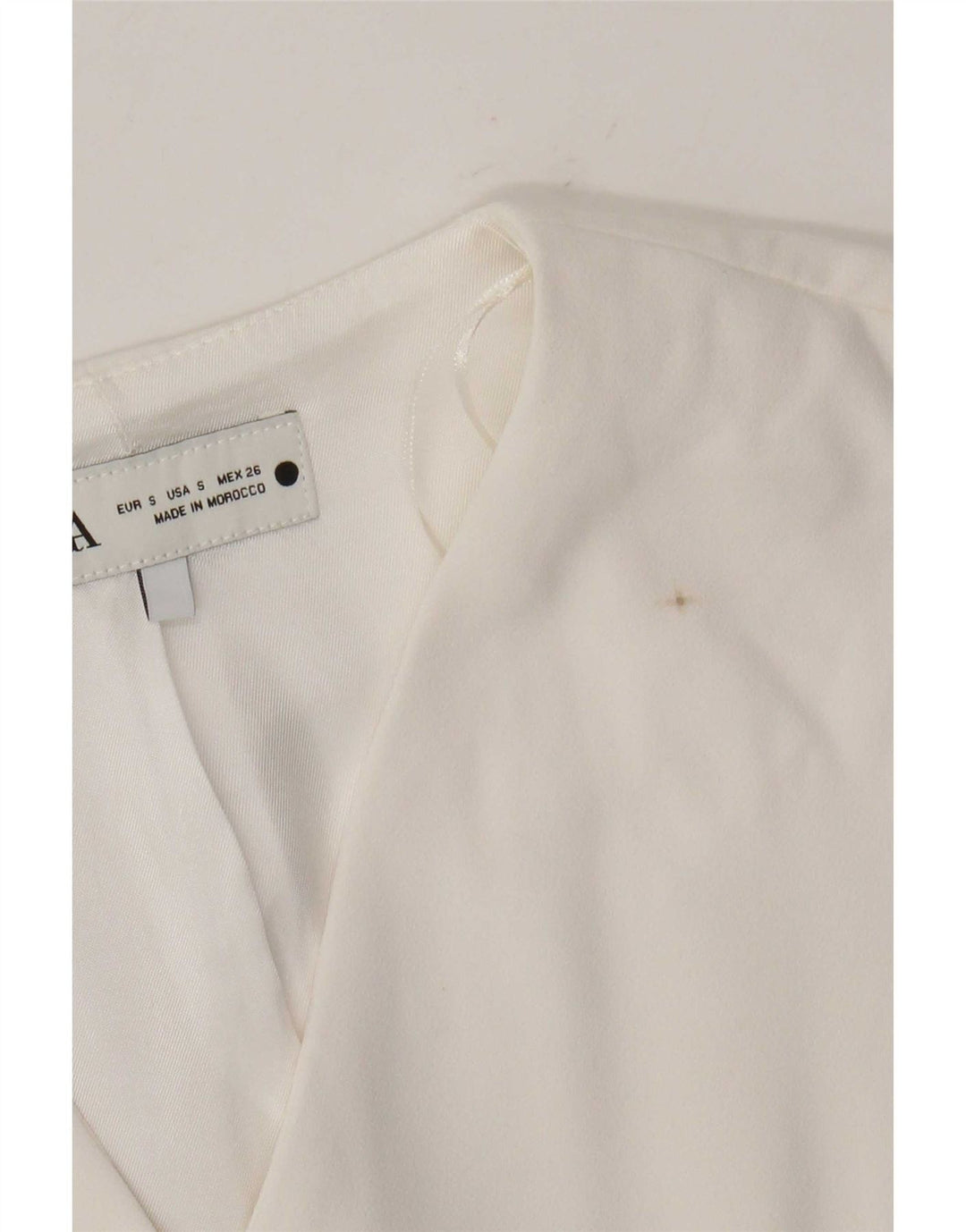 Zara Damen Weste UK 10 Small Weiß Polyester