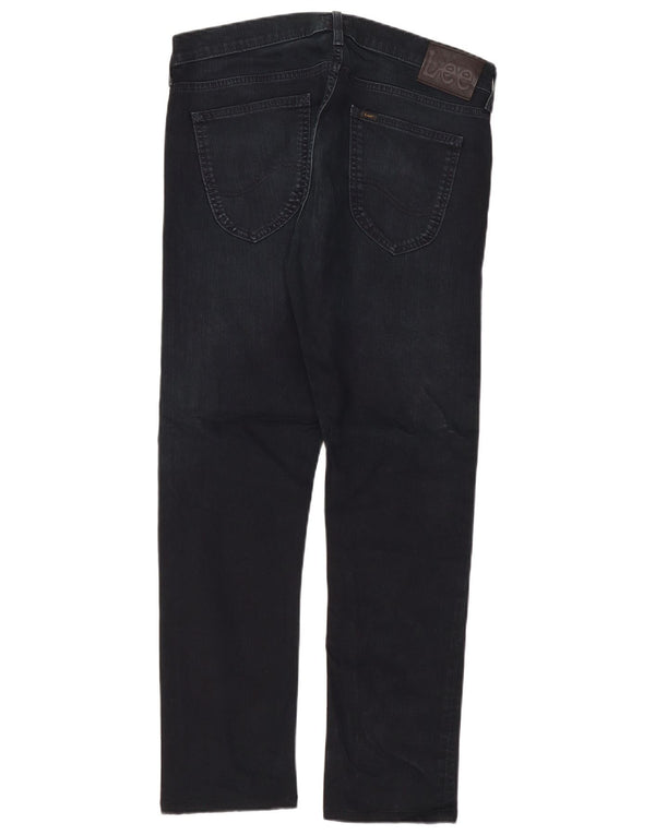 Lee Damen Straight Jeans W36 L29 Marineblau